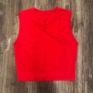 Alphalete Red Cropped Ultrasoft Tank Top